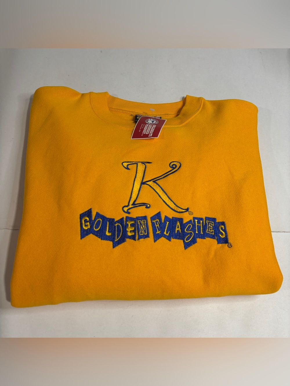 Vintage Kent State Golden Flashes Crewneck Sweatshirt Mens Large NCAA Gold